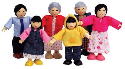 Hape Asian Family Doll Set of 6