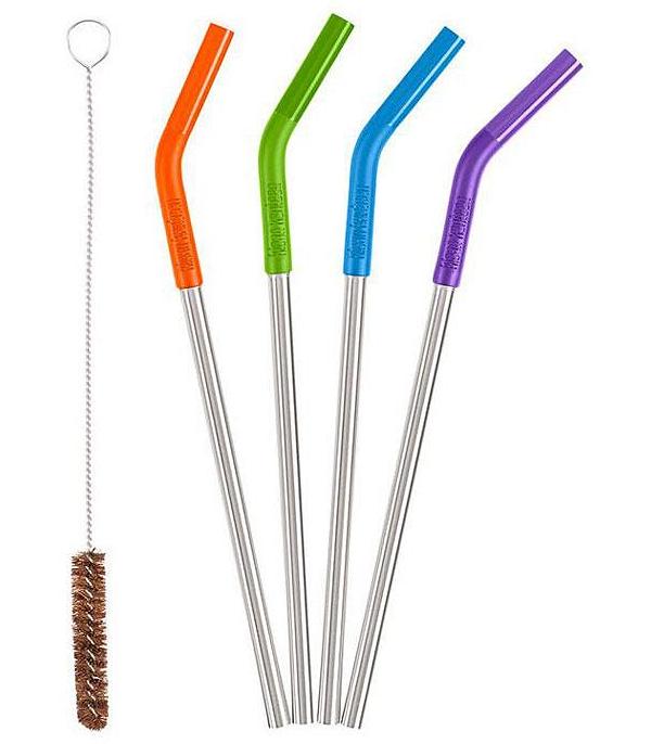 Klean Kanteen Stainless Steel Straws 4 pk Multicoloured