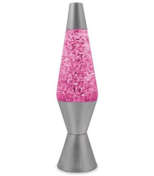 Pink Retro Glitter Lava Lamp