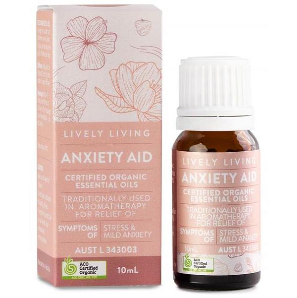 Lively Living 100% Certified Organic Essential Oil Anxiety Aid