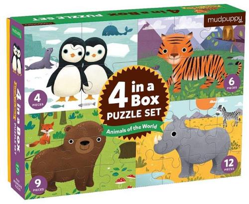 4 in a box Puzzle Set - Animals