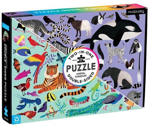 Double Sided Puzzle 100Pc Animal Kingdom