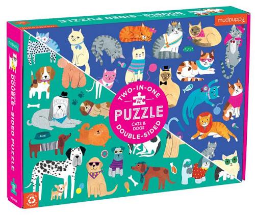 Double Sided Puzzle 100Pc Cats & Dogs