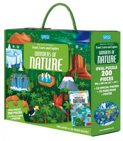 Travel, Learn and Explore Wonders of Nature Puzzle and Book Set 205 pcs