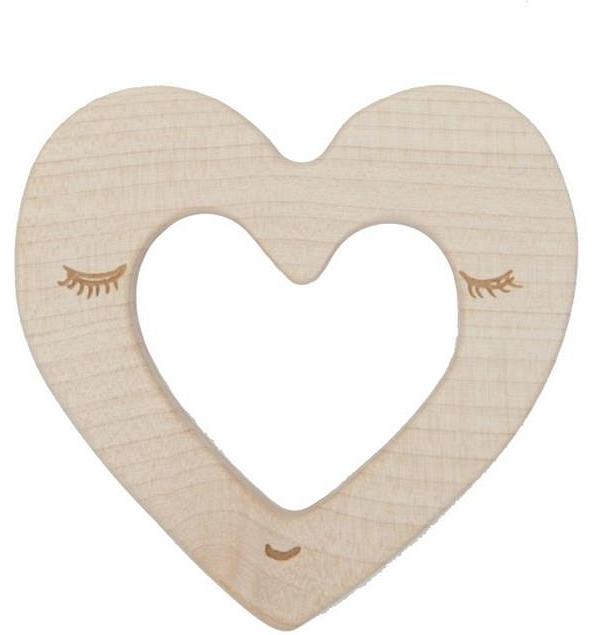 Wooden Story Heart Maple Wood Teether