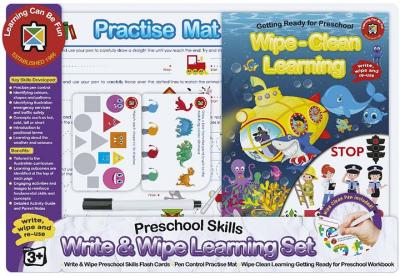 Write and Wipe Learning Set Preschool Skills