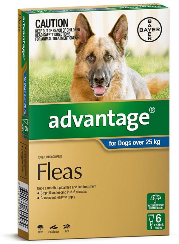 Advantage Spot-On Flea Control Treatment for Dogs Over 25kg - 6-Pack
