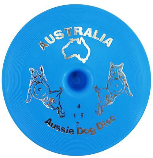 Aussie Dog Flying Disc Fetch Dog Toy - Blue Soft Frisbee