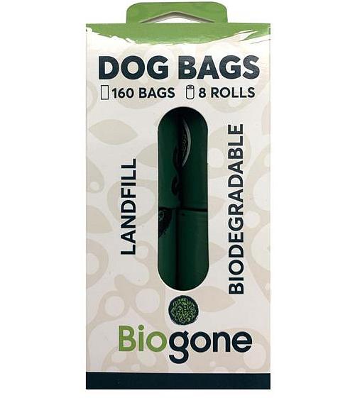 Biogone Biodegradable Dog & Cat Poo Bags - 8 rolls/160 bags