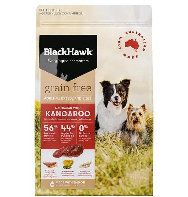 Black Hawk Grain Free Kangaroo Adult Dog Food 15kg