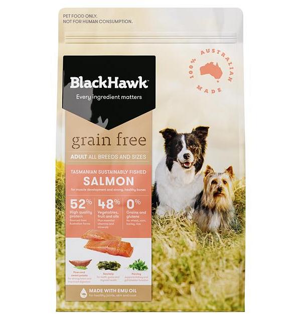 Black Hawk Grain Free Salmon Adult Dry Dog Food 15kg