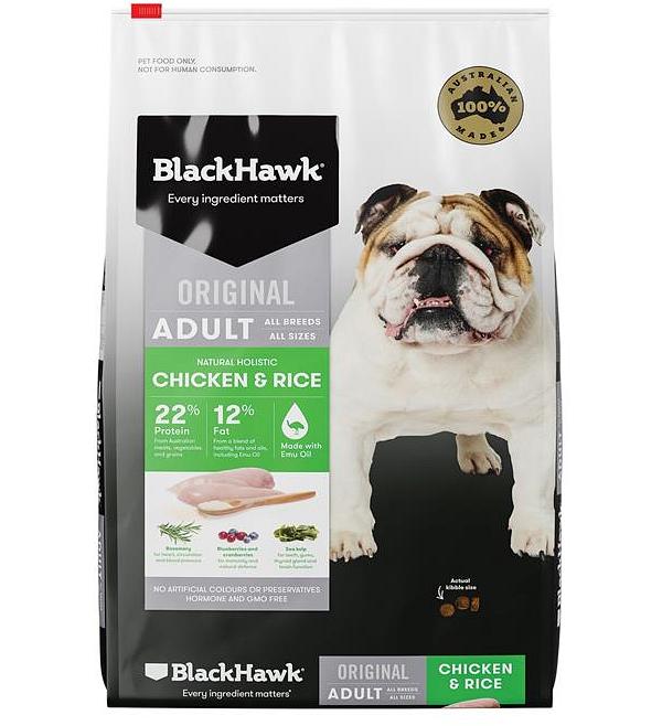 Black Hawk Original Chicken & Rice Adult Dry Dog Food 10Kg