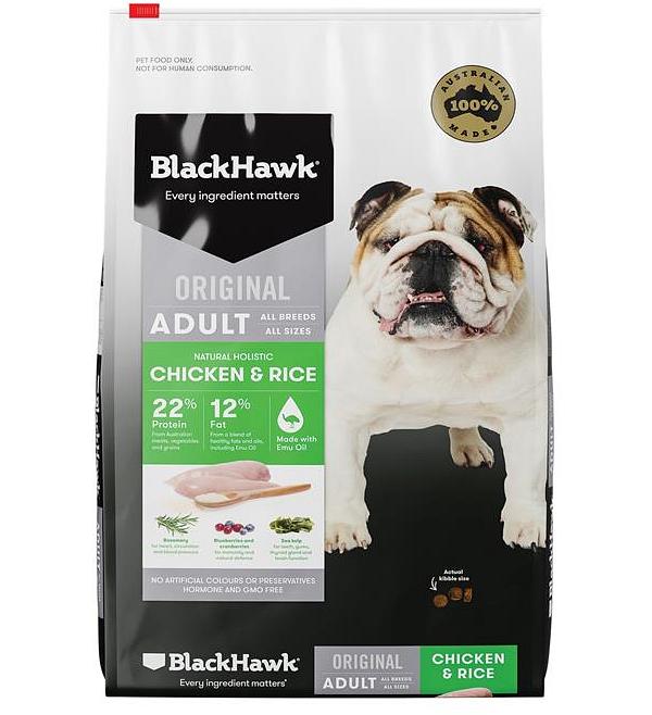 Black Hawk Original Chicken & Rice Adult Dry Dog Food 20kg