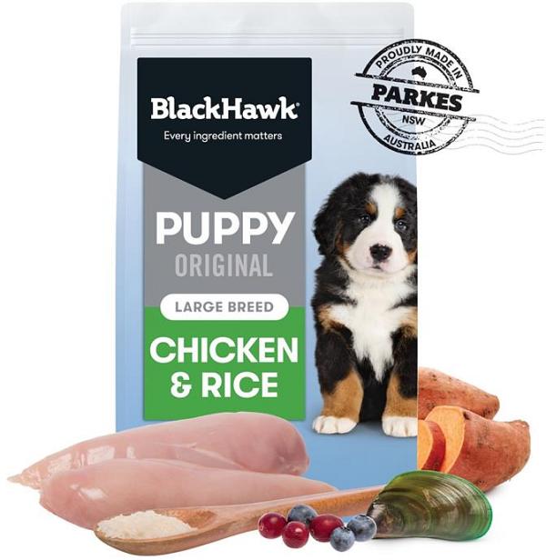 Black Hawk Original Chicken & Rice Puppy Dry Dog Food - Large Breeds - 10kg