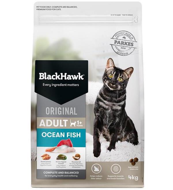 Black Hawk Original Dry Cat Food Ocean Fish 4kg
