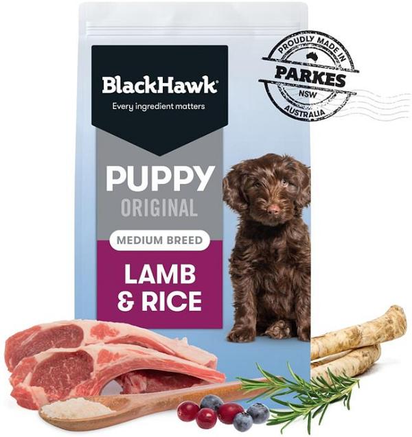 Black Hawk Original Lamb & Rice Puppy Dry Dog Food for Medium Breeds - 10kg