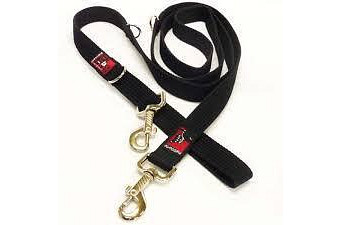 Black Dog Double-Ended Training Dog Lead - Regular Width - Black