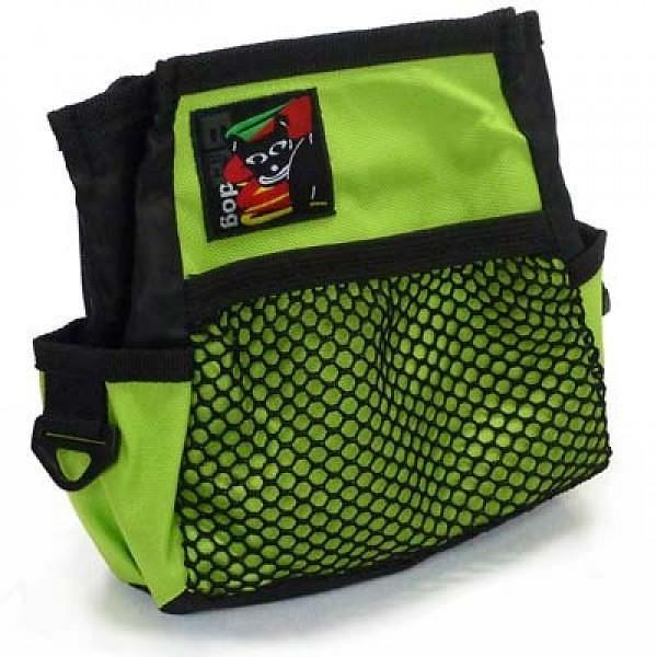 Black Dog Treat & Training Tote Bag with Adjustable Belt - Green