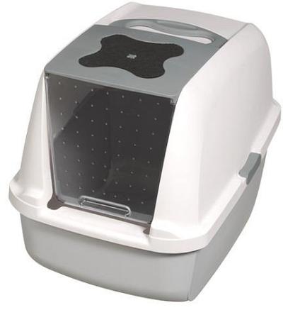 Catit Clean Covered & Lockable Litter Pan [Colour: Grey]