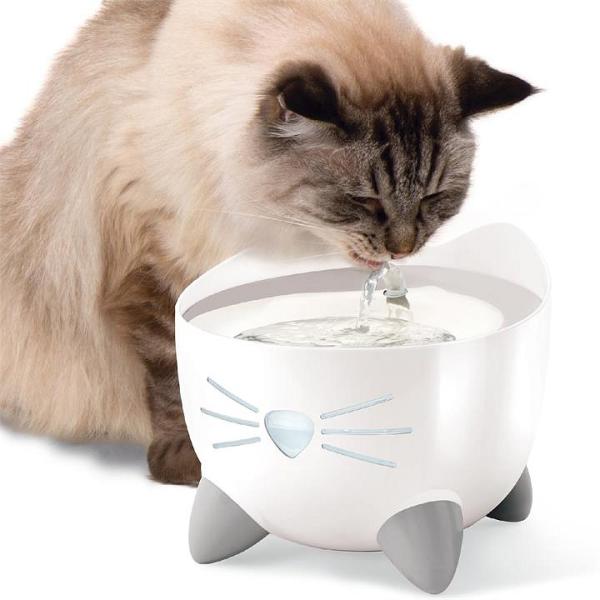 Catit Pixi Fountain with Refill Alert for Cats & Dogs - 2.5 Litres - Stainless Steel