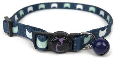 Cattitude Cat Collar with Breakaway Safety Clip & Bell - Cat Wink