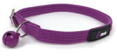 Cattitude Flexi Stretch Safety Cat Collar with Bell - Purple