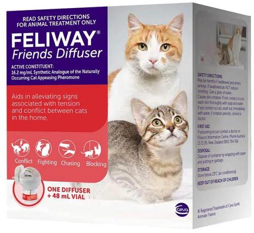 Feliway Friends Calming Pheromone for Multi-Cat Homes - Diffuser Kit with 48ml Bottle