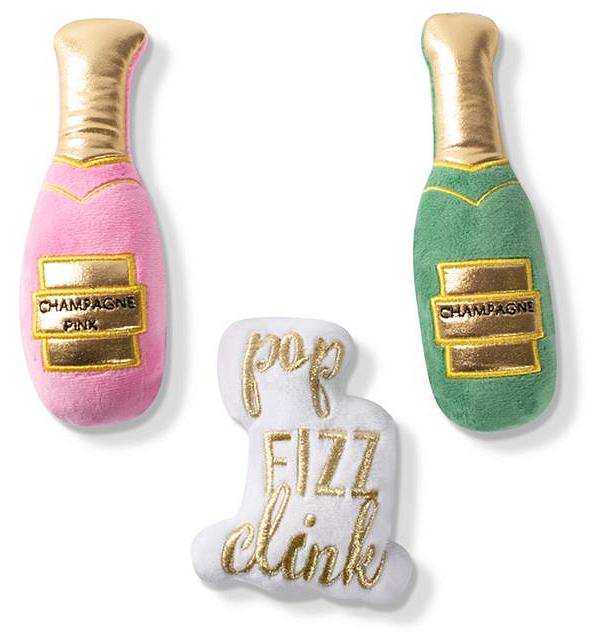 Fringe Studio Minis Champagne 3-Piece Plush Dog Toy Set
