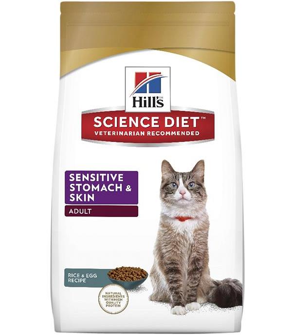 Hills Science Diet Adult Sensitive Stomach & Skin Dry Cat Food 3.17kg