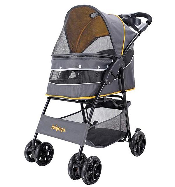 Ibiyaya Cloud 9 Pet Stroller for Cats & Dogs up to 20kg - Mustard Yellow