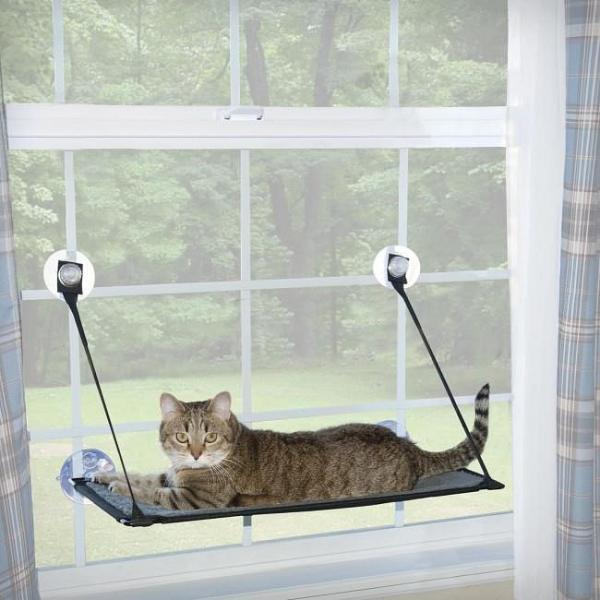 K&H Kitty Sill EZ Window Mount Hammock for Cats up to 45kg! - Attach to Glass!