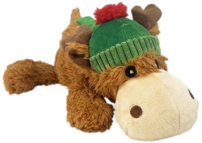 KONG Cozie Snuggle Dog Toy - Christmas Holiday Reindeer - Medium - Pack of 3