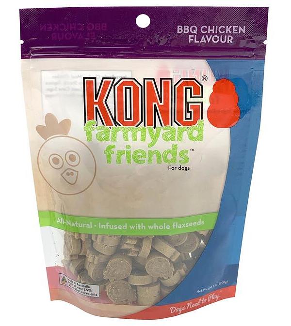 KONG Farmyard Friends Crunchy Dog Treats - BBQ Chicken