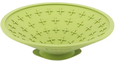 LickiMat Splash Wall & Floor Suction Slow Feeder Dog Bowl - Green