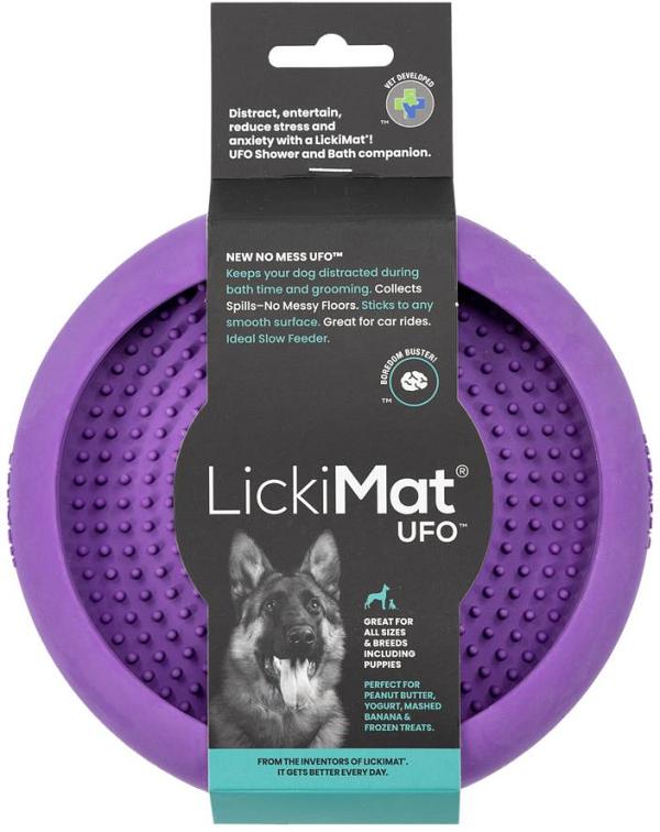 Lickimat UFO Slow Food Anti-Anxiety Licking Dog Bowl - Purple