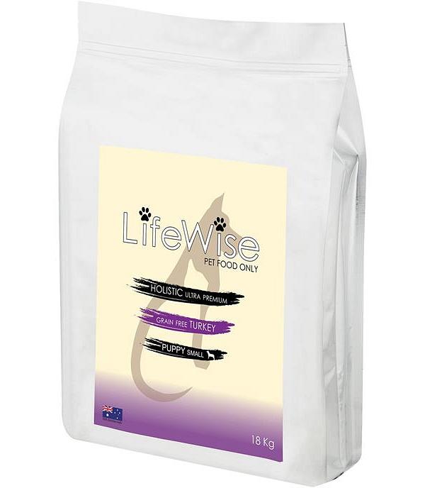 Lifewise Australia Grain Free Dry Puppy Food Turkey with Lamb & Vegetables Small Bites 18kg