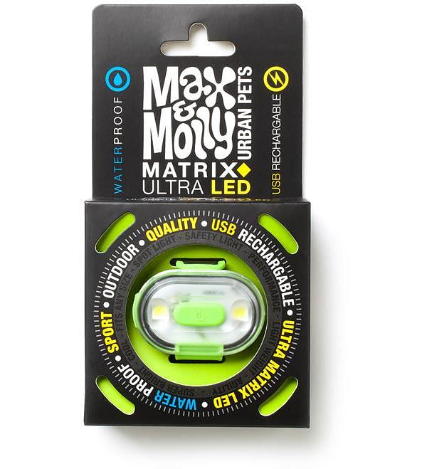 Max & Molly Matrix Ultra LED Harness/Collar Safety light- Lime Green