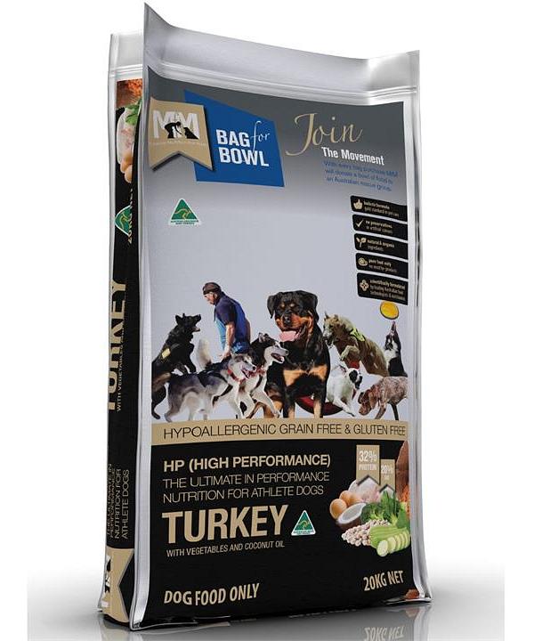 Meals for Mutts High Performance Dog Food - Grain Free Turkey - 20kg