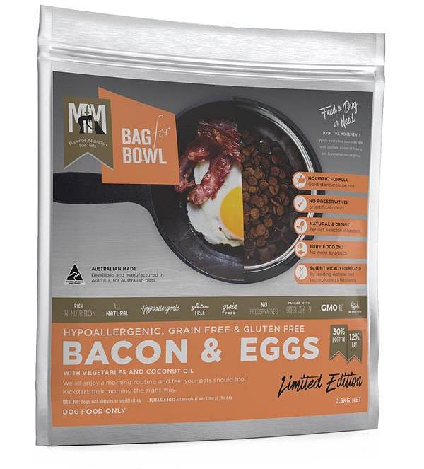 Meals for Mutts Limited Edition Bacon & Eggs Grain Free Dry Dog Food 2.5kg