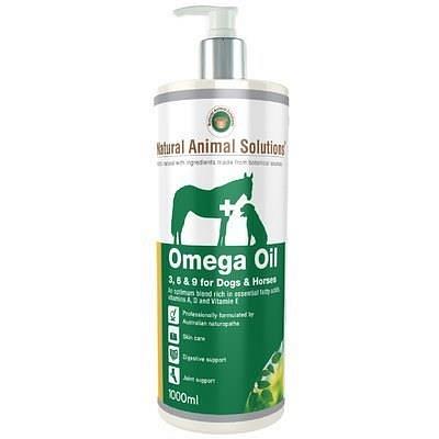 Natural Animal Solutions Omega 3,6 & 9 SUpplement Oil for Dogs/Horses 1000ml