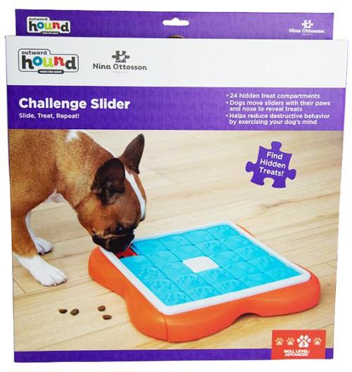 Nina Ottosson Challenge Slider Treat Dispensing Interactive Dog Game Level 2