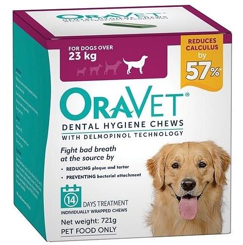 Oravet Plaque & Tartar Control Chews for Large Dogs over 23kg - 14 Chews
