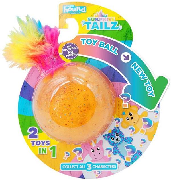 Outward Hound 2-in-1 Surprize Tailz Ball & Plush Toy - Assorted Designs