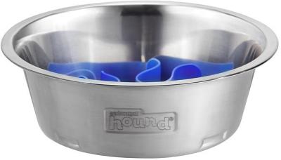 Outward Hound Stainless Steel Fun Feeder with Reversible Difficulty Insert