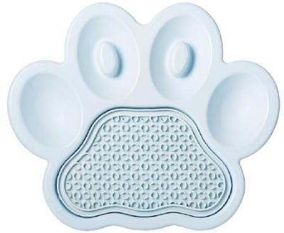PAW 2-in-1 Slow Feeder & Anti-Anxiety Food Pet Lick Pad & Bowl Combo - Blue