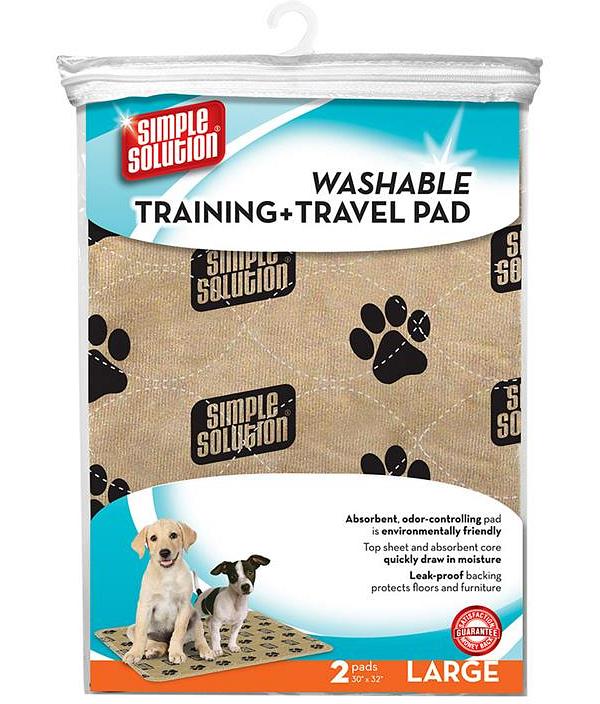 Simple Solution Washable Reusable Leak-Proof Training & Travel Wee Pad - 2 Pads