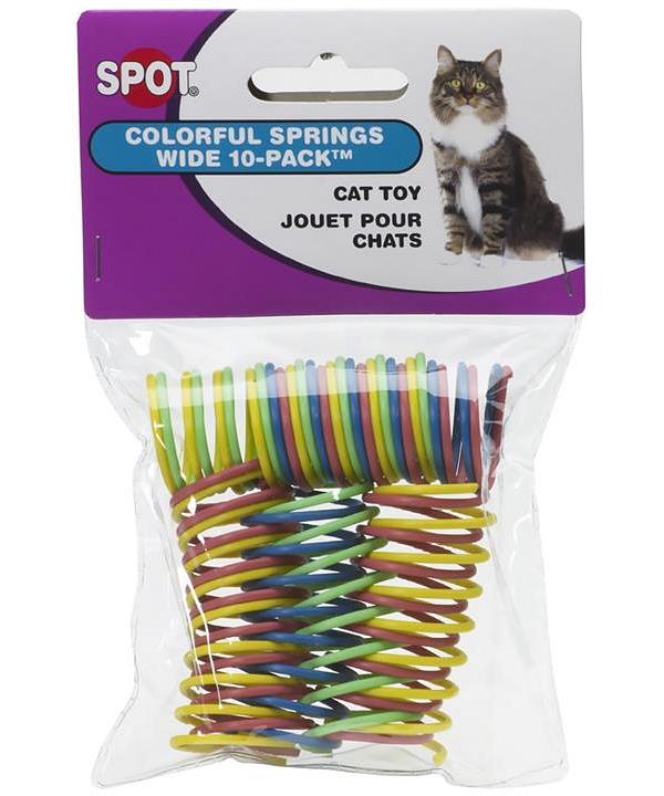 Spot Colourful Cat Springs Cat Toy 10-Pack