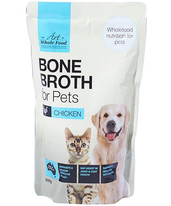 The Art of Whole Food Australian Chicken Bone Broth for Pets 500mL - Carton of 8