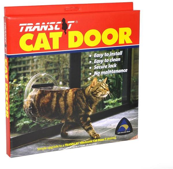 Transcat Clear Cat Door Small 4-Way Locking Door - 180mm Flap Width