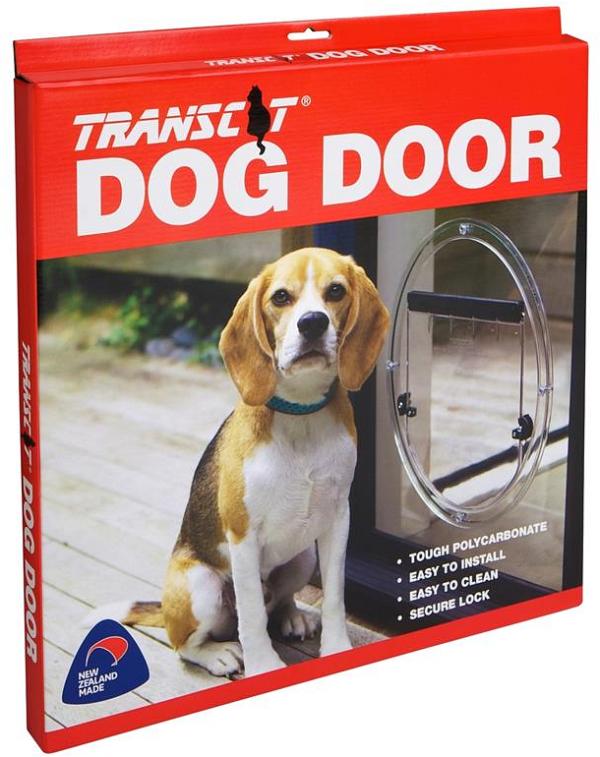 Transcat Large Pet Door for Cats & Small-Med Dogs - For Installation in Glass Doors & Windows